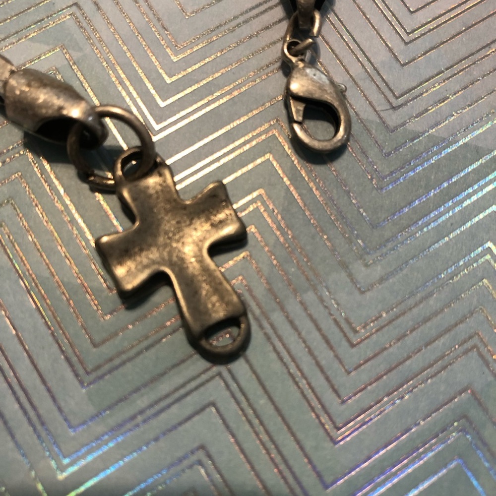 Men’s steel bracelet with cross